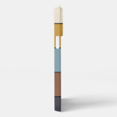 Custom Grey Blue Brown Mustard Yellow Streifen iPhone Hülle (Rechte Seite)