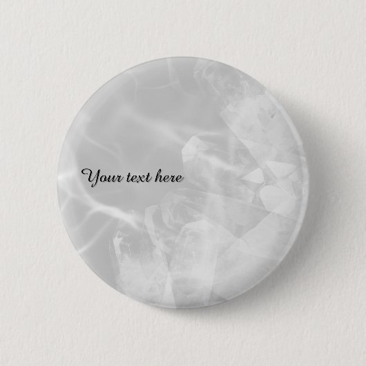 Custom grey crystal badge button (Vorderseite)