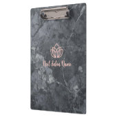 Custom Grey Marbel Nail Salon Clipboard with Logo  Klemmbrett (Links)