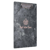 Custom Grey Marbel Nail Salon Clipboard with Logo  Klemmbrett (Rechts)
