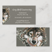 Custom Grey Wolf Contractor Visitenkarte (Vorne/Hinten)