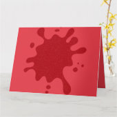 Custom Greycard Tomato Red Splash Karte (Gelbe Blume)