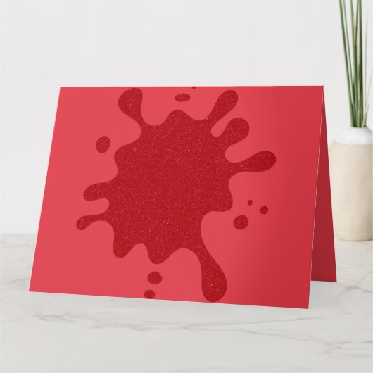 Custom Greycard Tomato Red Splash Karte (Vorderseite)