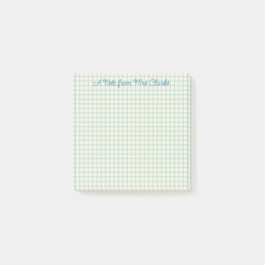 Custom Grid Teacher Post-it® Notes Post-it Klebezettel (Vorderseite)