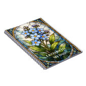 Custom Grief Journal Forget Me Not Stained Glass  Notizblock (Rechte Seite)