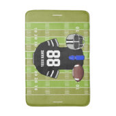 Custom Grill Eisen Football Jersey auf dem Feld Badematte (Vorderseite Vertikal)