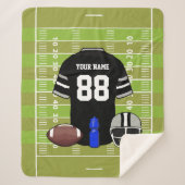 Custom Grill Eisen Football Jersey auf dem Feld Sherpadecke (Vorderseite)