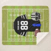 Custom Grill Eisen Football Jersey auf dem Feld Sherpadecke (Vorderseite (Horizontal))