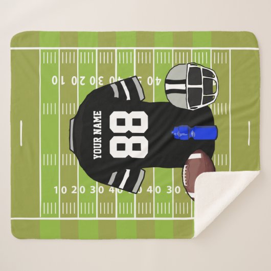 Custom Grill Eisen Football Jersey auf dem Feld Sherpadecke (Vorderseite (Horizontal))