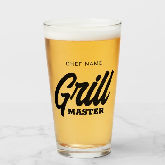 Custom Grill Master Bierglas für GRILLEN Koch Glas (Vorne (Gefüllt))