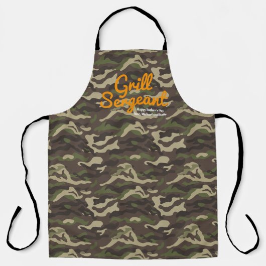 Custom Grill Sergeant Camo Apron Schürze (Vorderseite)