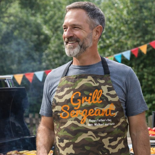 Custom Grill Sergeant Camo Apron Schürze