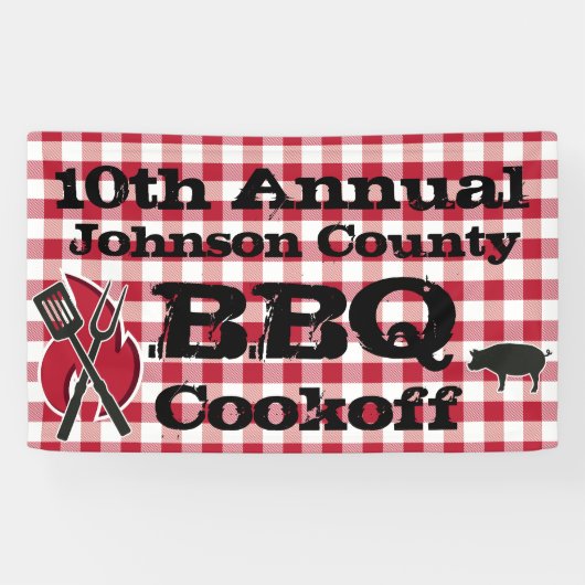 Custom GRILLEN Cook Off Backyard Picnic Banner (Horizontal)