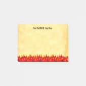 Custom GRILLEN Red Flames Western Letter Post It N Post-it Klebezettel (Vorderseite)