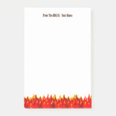 Custom GRILLEN Red Flames Western Letter Post It N Post-it Klebezettel (Vorderseite)