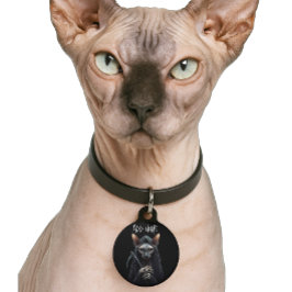 Custom Grim Sensenmann Sphynx Cat Funny Haustiermarke