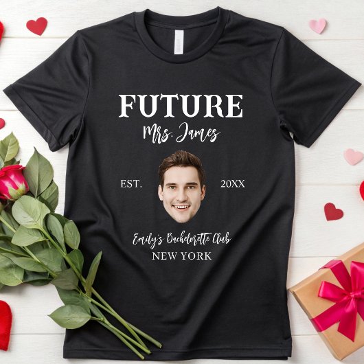 Custom Groom Face Bach Social Club Bridge Verlobt T-Shirt