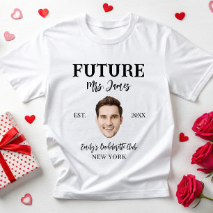 Custom Groom Face Bach Social Club Bridge Verlobt T-Shirt
