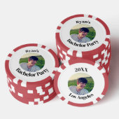 Custom Groom Face Bachelor Party  Pokerchips (Stapel)