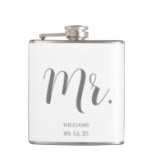Custom Groom Script Hochzeit Flachmann (Vorderseite)