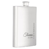 Custom Groomsman Best Man Wedding Monogram Flachmann (Rechts)