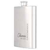 Custom Groomsman Best Man Wedding Monogram Flachmann (Links)