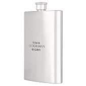 Custom Groomsman Best Man Wedding Monogram Gift Flachmann (Links)