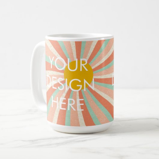 Custom Groovy Gradient Coffee Tasse (Vorderseite Links)