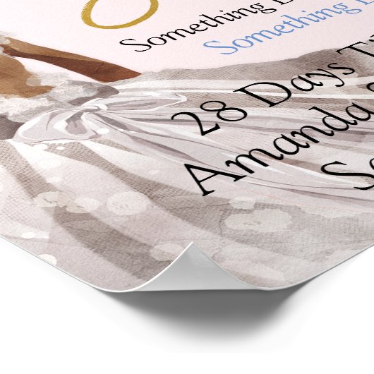 CUSTOM-GRÖSSE - Brautparty-Zeichen Poster (Ecke)