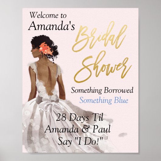 CUSTOM-GRÖSSE - Brautparty-Zeichen Poster (Vorne)