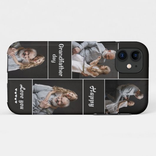 Custom Großeltern Day Fotos iPhone Case (Rückseite (Horizontal))