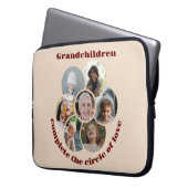 Custom Großmutter/Kinder 7 Circle Foto Collage Laptopschutzhülle (Vorderseite Links)