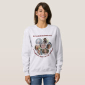 Custom Großmutter/Kinder 7 Circle Foto Collage Sweatshirt (Vorne ganz)