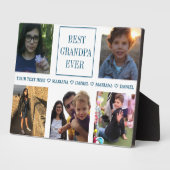 Custom Großvater Vatertag FotoCollage Fotoplatte (Seite)
