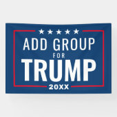 Custom Group for Trump 2024 - Red white blue Banner (Horizontal)