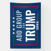 Custom Group for Trump 2024 - Red white blue Banner (Vertikal)