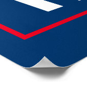 Custom Group for Trump 2024 - Red white blue Poster (Ecke)