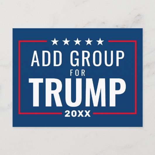 Custom Group for Trump 2024 - Red white blue Postkarte (Vorderseite)