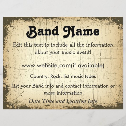 Custom Grunge Band Flyer (Vorne)