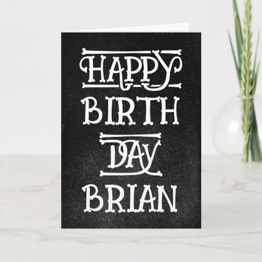 Custom Grunge Birthday Card Karte (Vorderseite)
