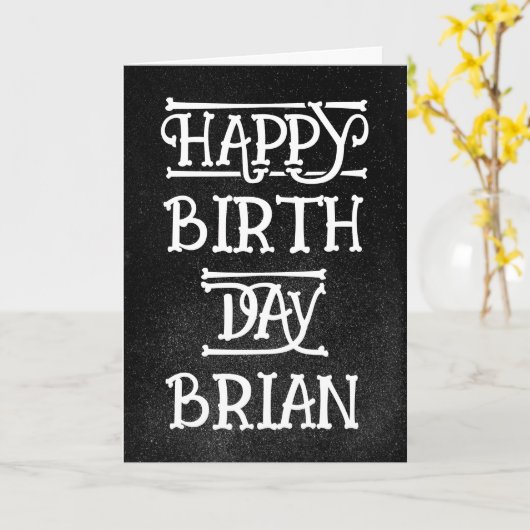 Custom Grunge Birthday Card Karte (Gelbe Blume)