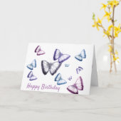 Custom Gruß glücklich Geburtstagsschmetterling Karte (Gelbe Blume)