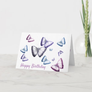 Custom Gruß glücklich Geburtstagsschmetterling Karte