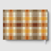 Custom Guest Book Gingham Style Vacation Rentals Gästebuch (Rückseite)