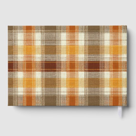 Custom Guest Book Gingham Style Vacation Rentals Gästebuch (Rückseite)