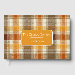 Custom Guest Book Gingham Style Vacation Rentals Gästebuch