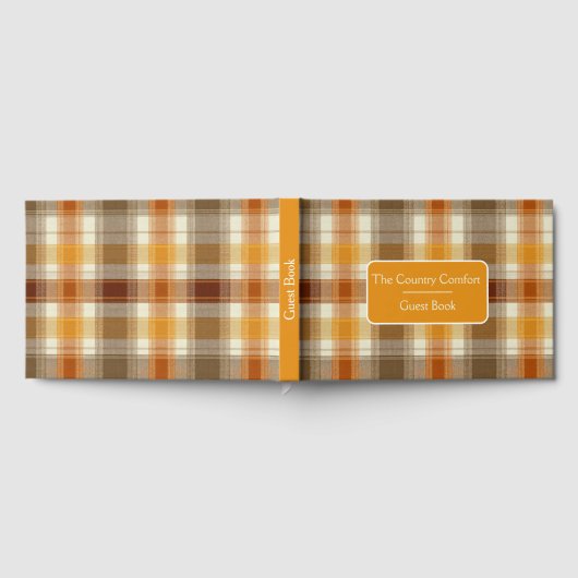 Custom Guest Book Gingham Style Vacation Rentals Gästebuch (Voll)