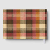 Custom Guest Book Gingham Style Vacation Rentals Gästebuch (Rückseite)