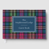 Custom Guest Book Gingham Style Vacation Rentals Gästebuch (Vorderseite)