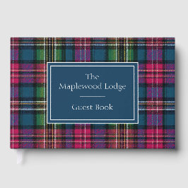 Custom Guest Book Gingham Style Vacation Rentals Gästebuch